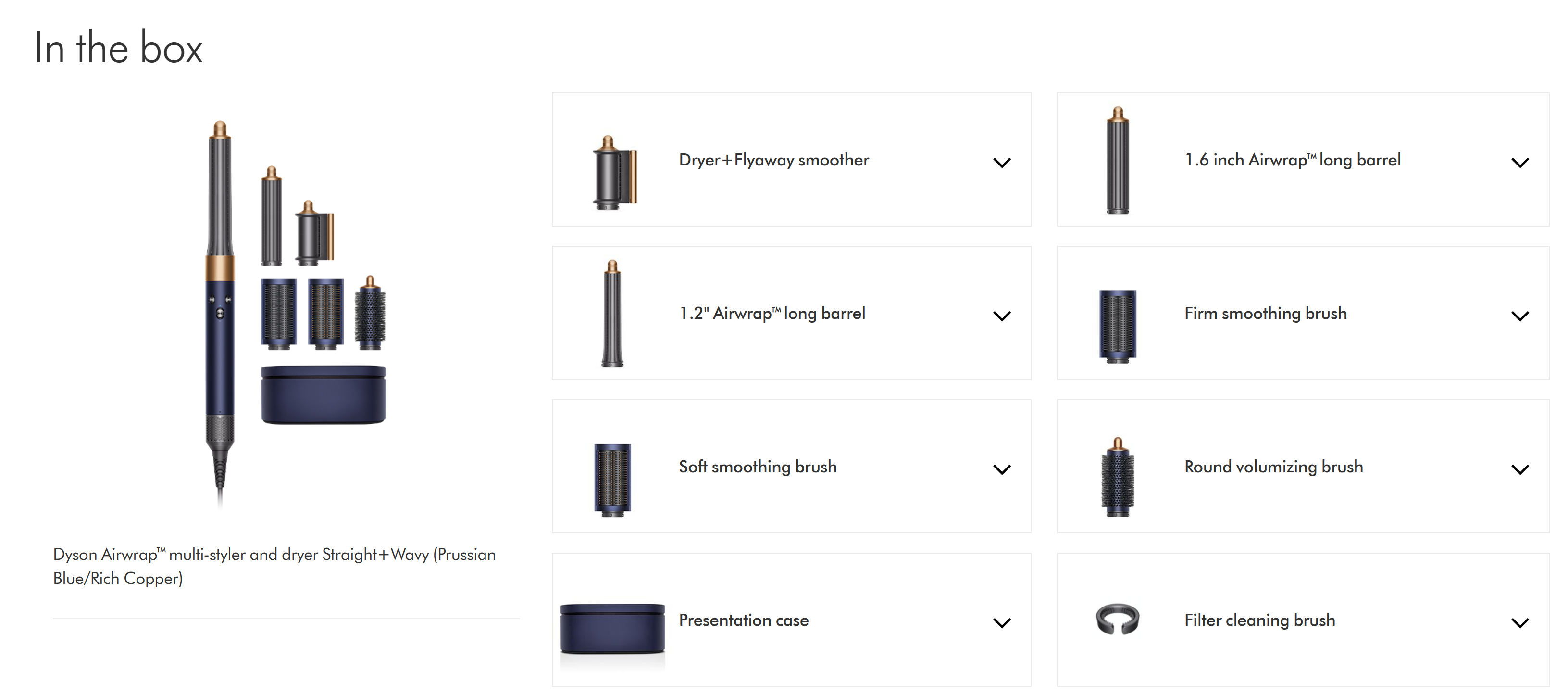 Dyson Airwrap™ multi-styler and dryer Complete Long Straight+Wavy (Prussian Blue/Rich Copper) Dyson Airwrap™ multi-styler and dryer Complete Long Straight+Wavy (Prussian Blue/Rich Copper)
